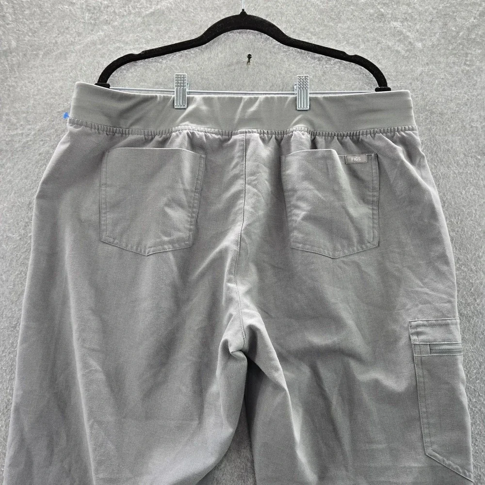 FIGS Women Scrub Pants XL Gray Zamora Jogger Zipper PO#2153 28